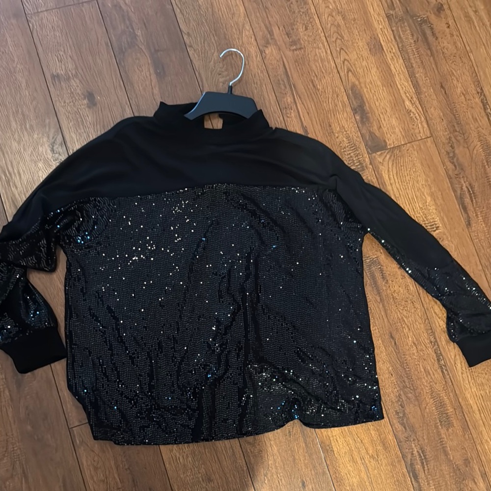 Nine West Black Sequin Top